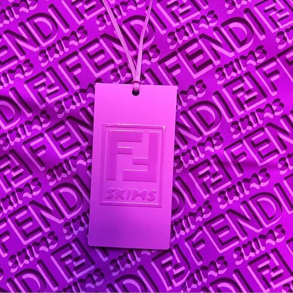 FENDI x SKIMS Mock Neck Long Sleeve Bodysuit - Picture 10 of 11